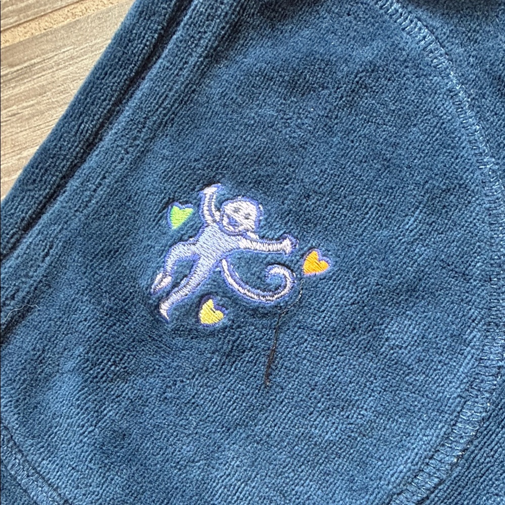 Roller Rabbit Deep Royal Blue Terry Shorts monkey size medium - Picture 3 of 4